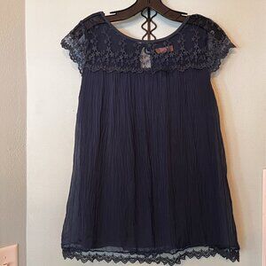 Carla Conti Blue Embroidered Top